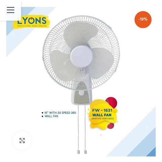 Ailyons Wall Fan 16inch