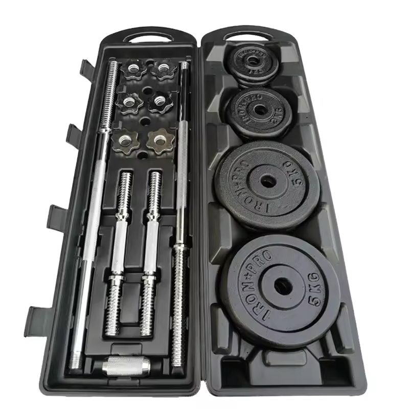 York 50kg Adjustable Dumbbell & Barbell Weight Set
