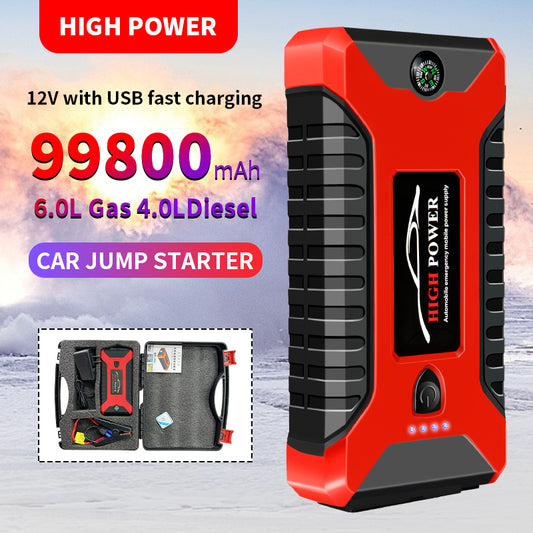 High Power 99800mAh Car Jump Starter  Multi Function Battery Booster Pack With LED Light