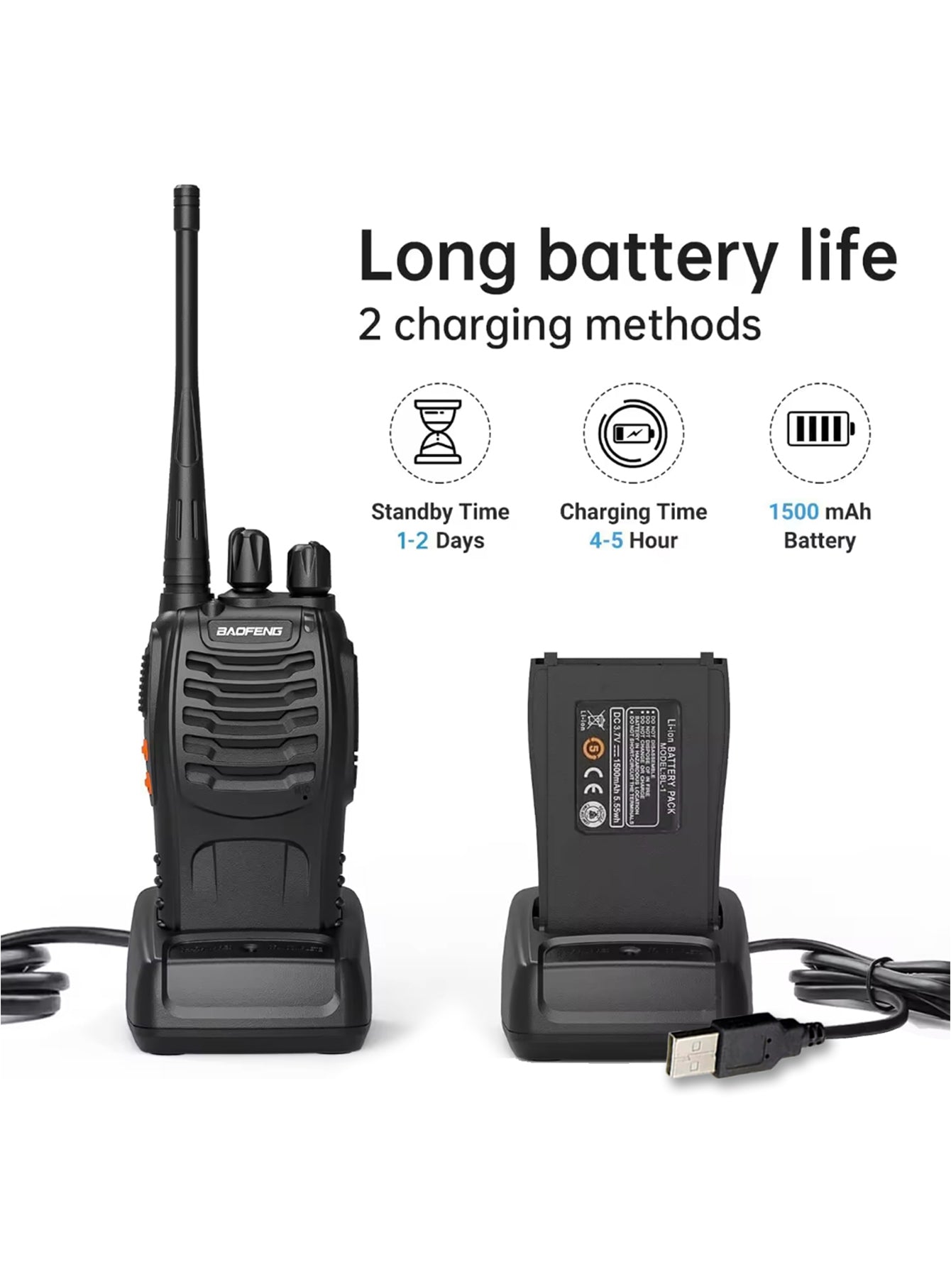 Baofeng BF-888S Handheld Radio Call Walkie Talkie 3KM-5KM