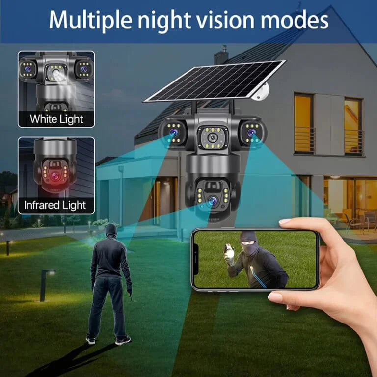 Smart Solar 4G CCTV Camera PTZ with Remote Monitoring